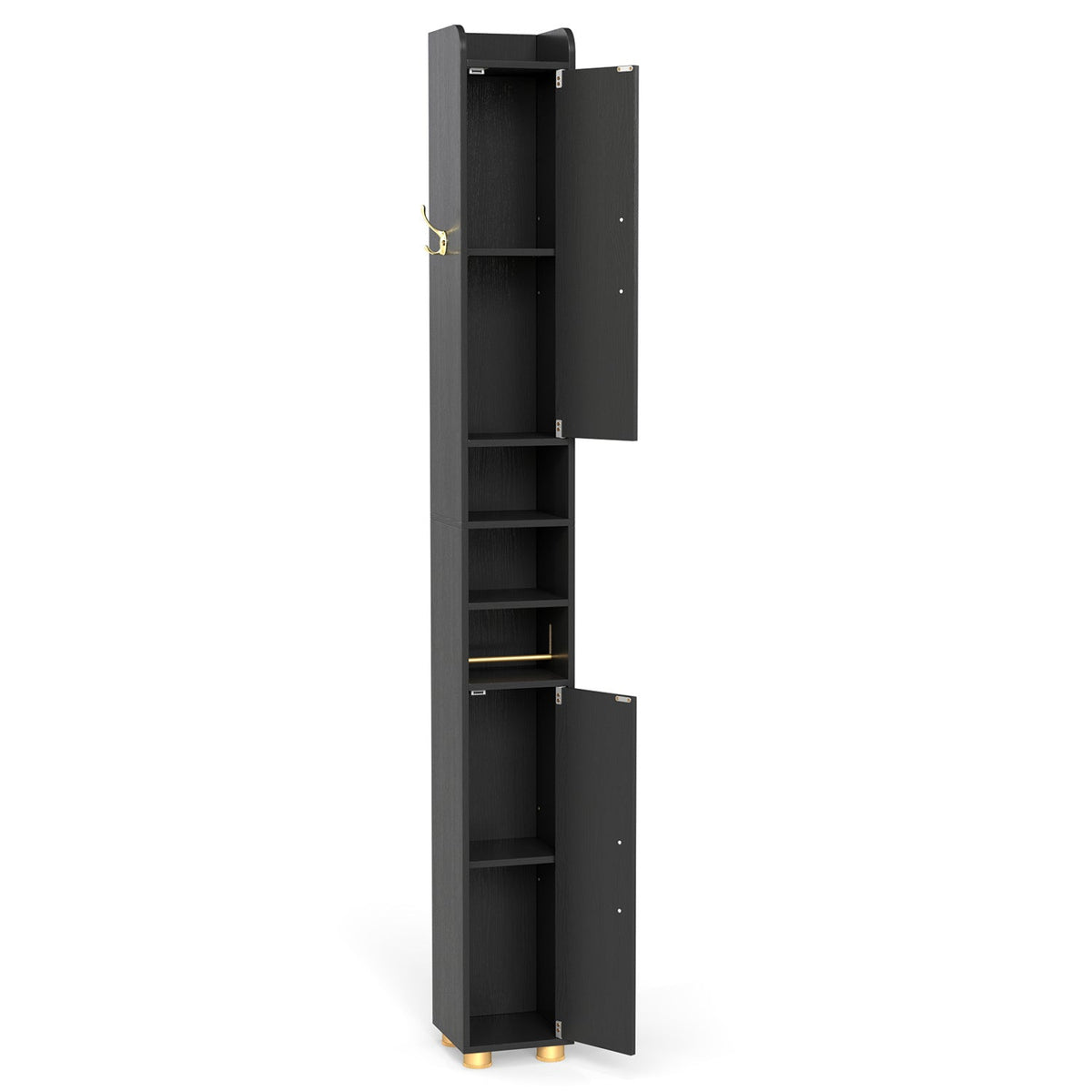 Narrow Bathroom Storage Cabinet with Shelves & Paper Holder DirectDeals