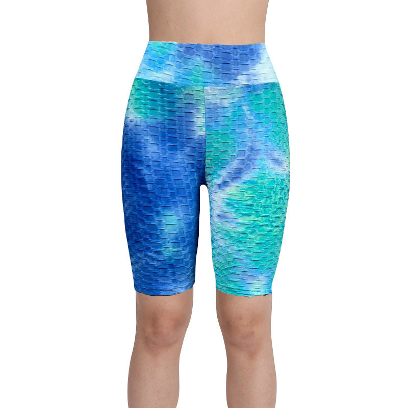 Ink Jacquard Tie-dyed Yoga Fitness Shorts