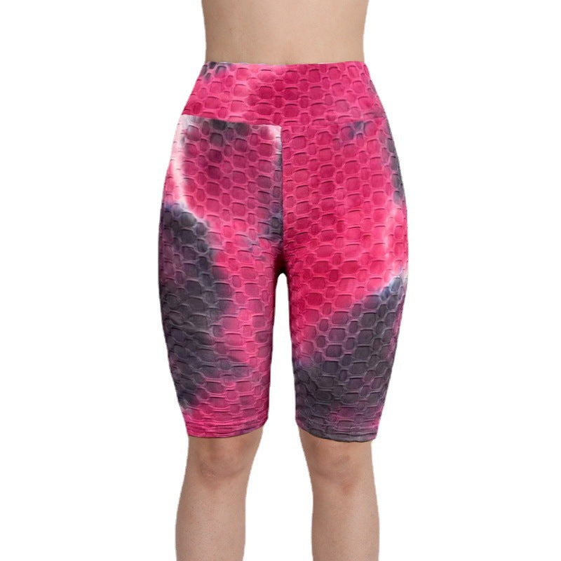 Ink Jacquard Tie-dyed Yoga Fitness Shorts