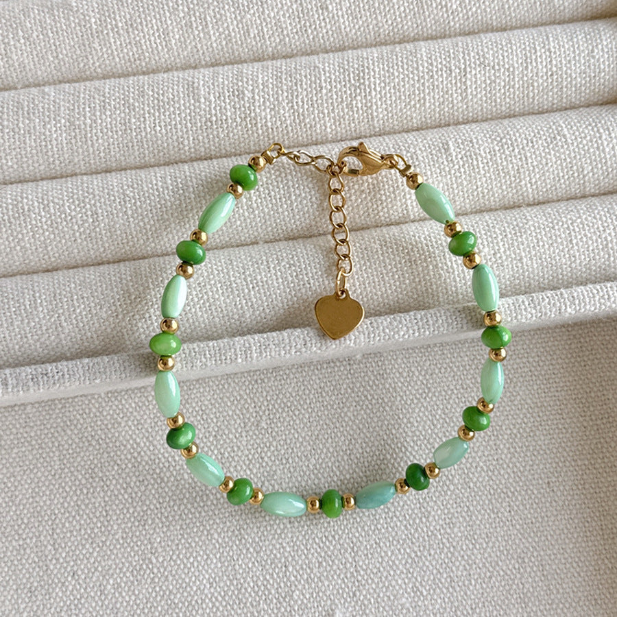 Titanium Steel Shell Beaded Bracelet