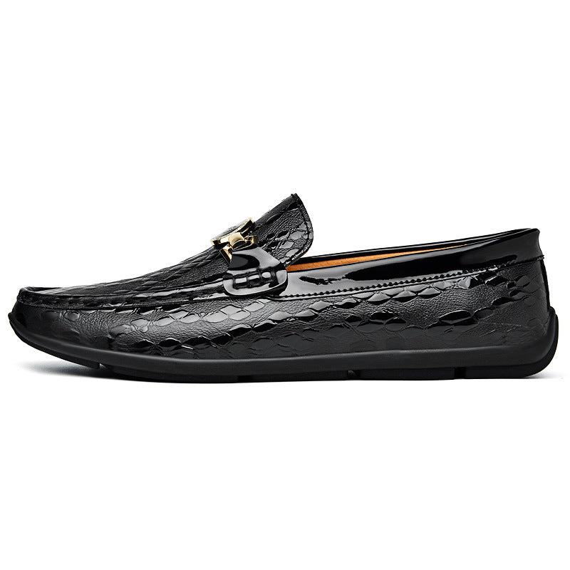 Men's Fashion Slip-on Round Toe Leather Shoes