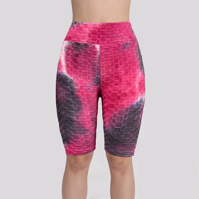 Ink Jacquard Tie-dyed Yoga Fitness Shorts