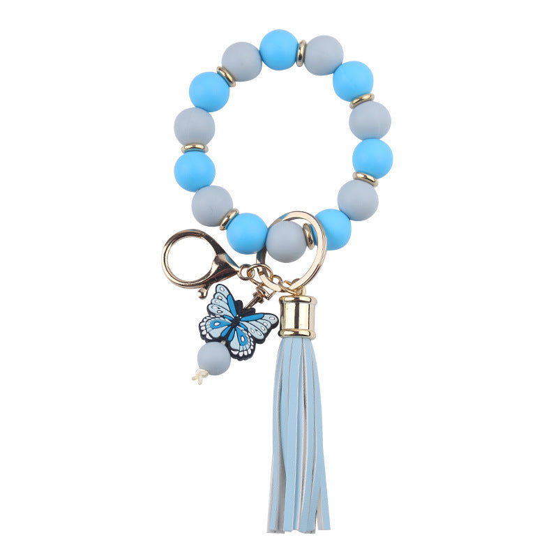 Beaded Butterfly Keychain
