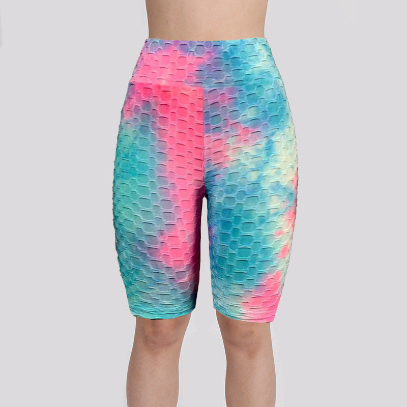Ink Jacquard Tie-dyed Yoga Fitness Shorts