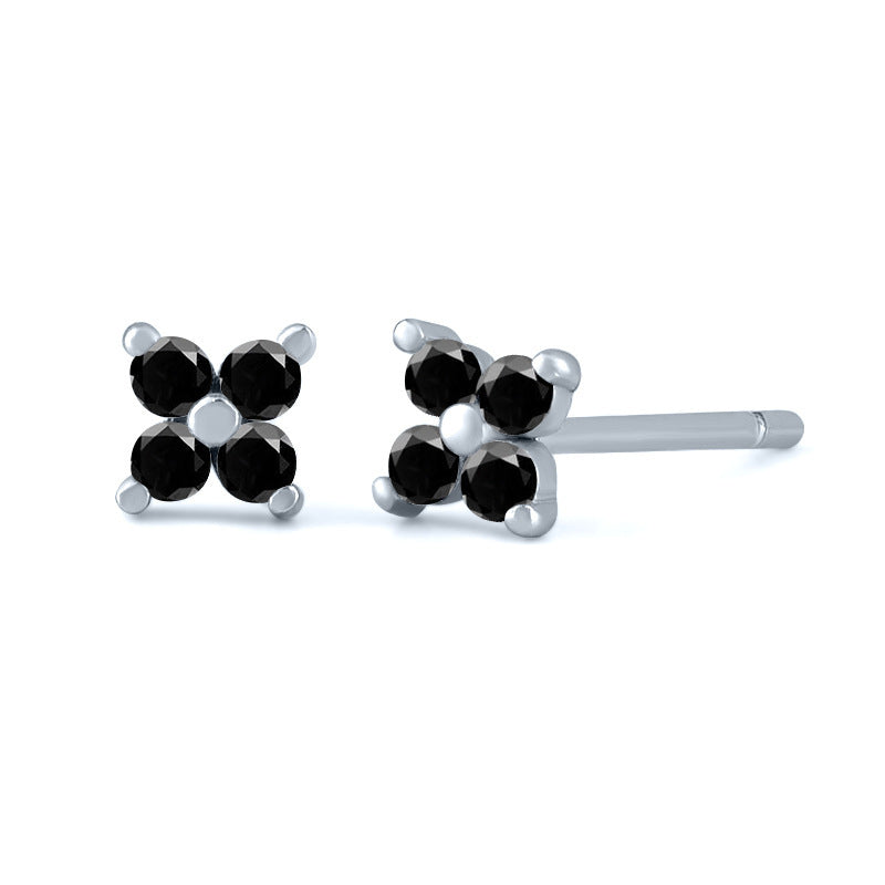Micro-inlaid Colorful Zircon Earrings Simple