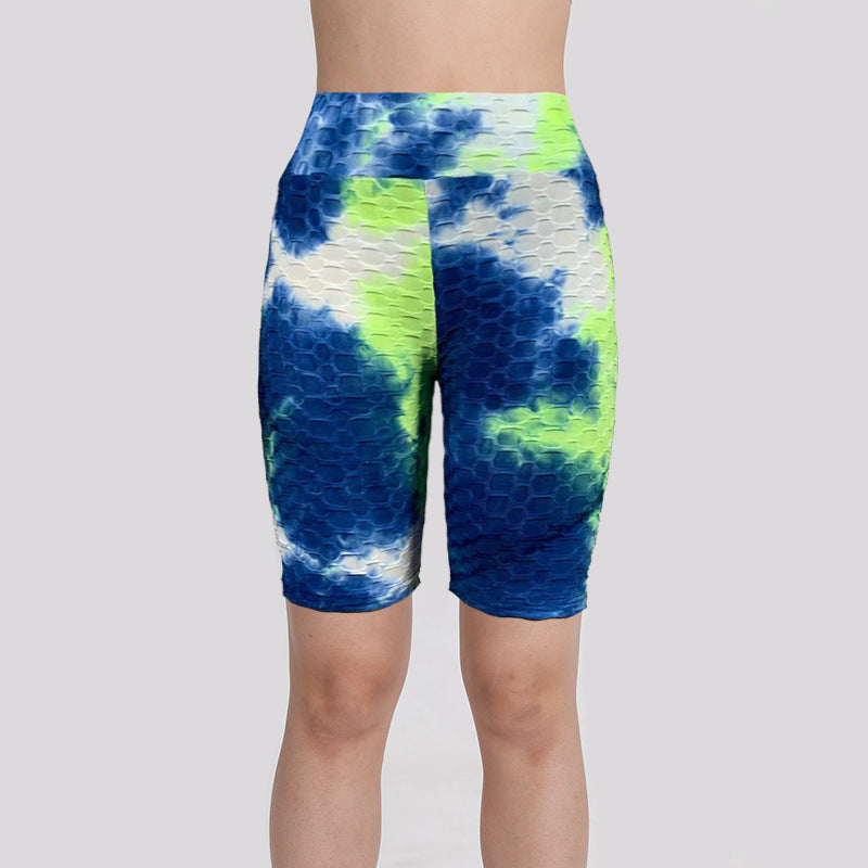 Ink Jacquard Tie-dyed Yoga Fitness Shorts