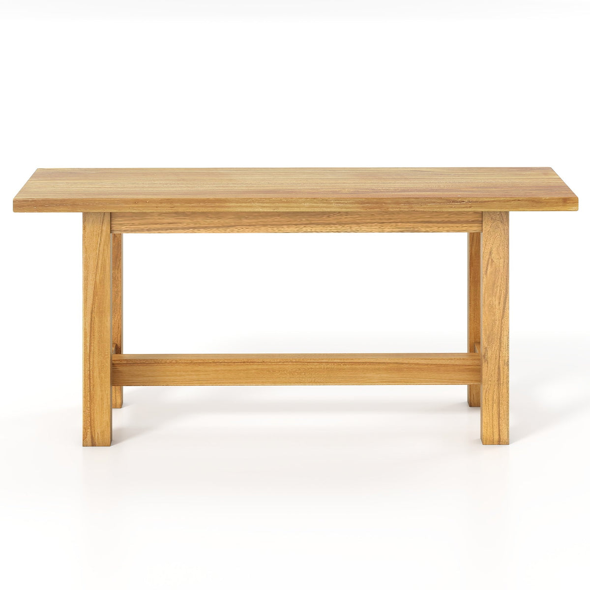 Outdoor Teak Wood Bench for Porch Backyard and Poolside