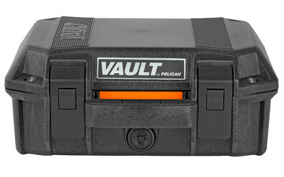 Pelican V100 Vault Small Pistol Case |  With Polyurethane Foam |  Polypropylene Construction |  Black |  12.28"x12.03"x5.16" |  3.47 lbs Atomic Defense