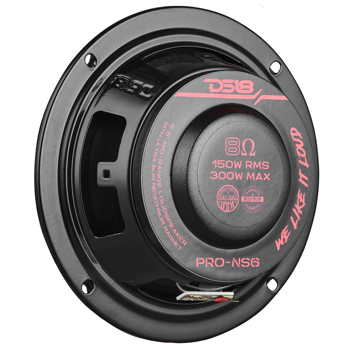 PRO 6.5" Shallow Neodymium Full-Range Loudspeaker 150 Watts Rms 8-Ohm DS18