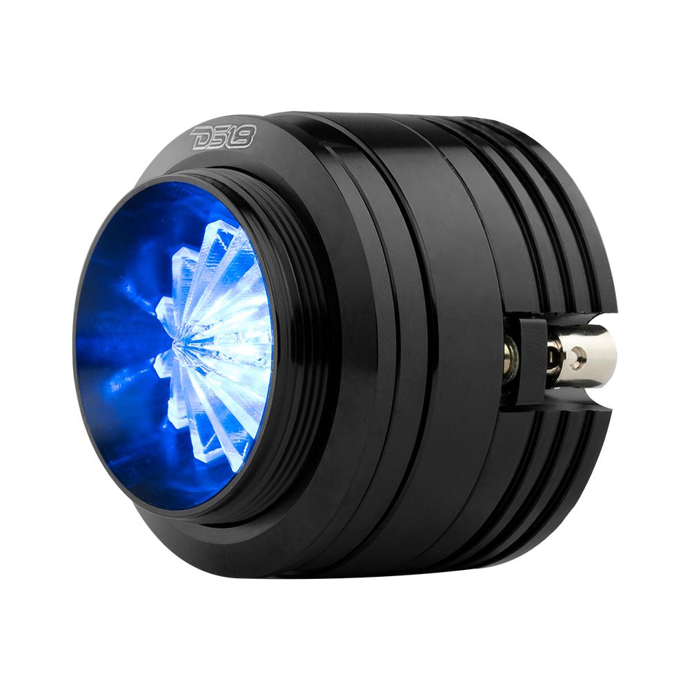 1.6" Shallow High Compression Neodymium Super Bullet Tweeter 140 Watts 1" Polyether Ether Ketone 4-Ohm Vc With RGB LED Lights DS18