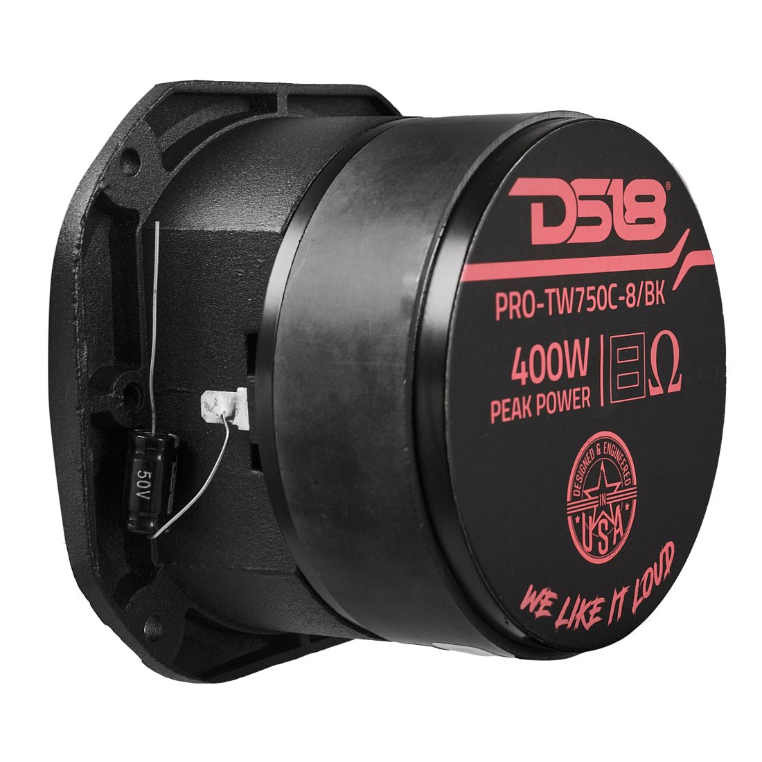 4" Super Bullet Tweeter with 1.5" Titanium Voice Coil and Oversized Ferrite Magnet 200 Watts 8-Ohm DS18
