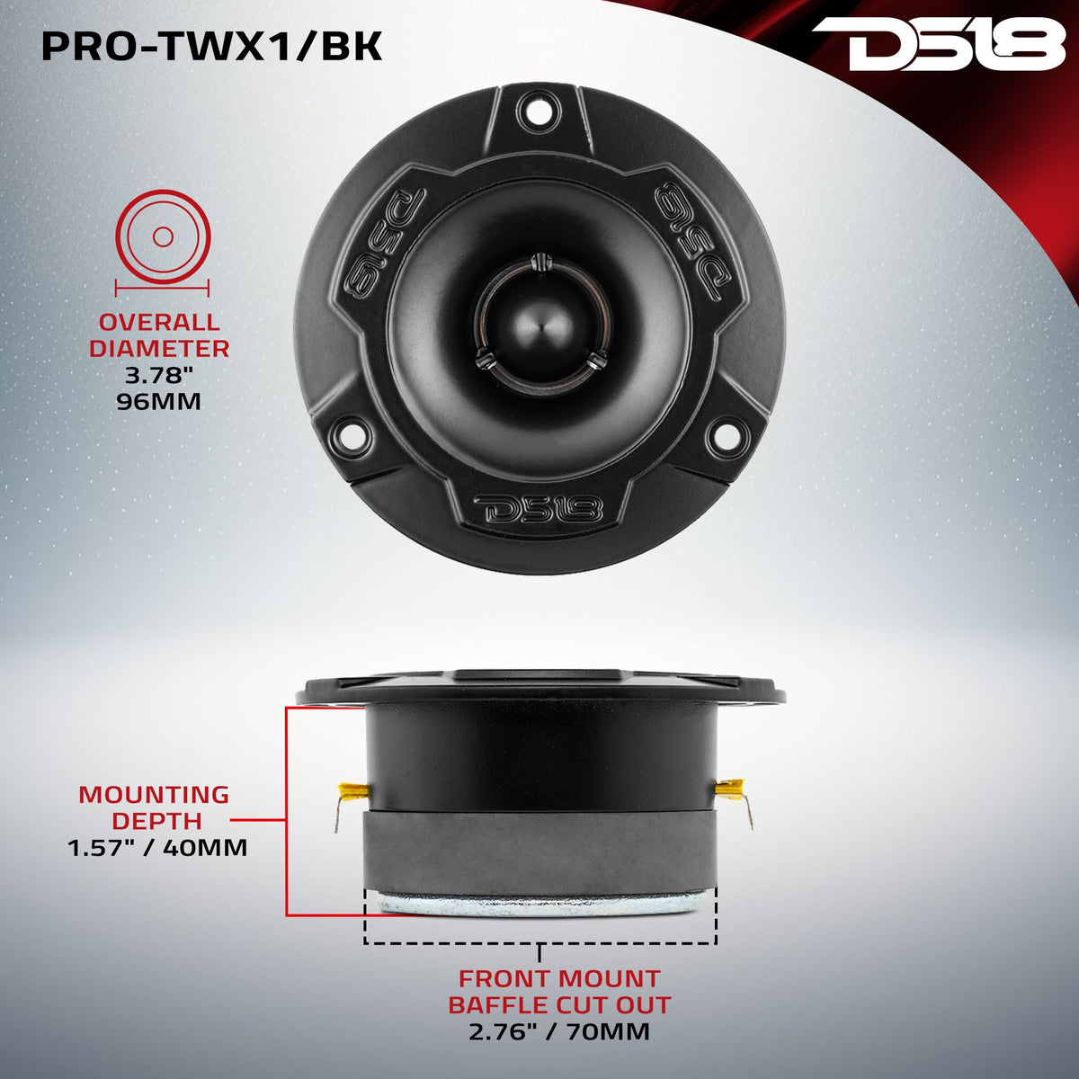 Pro Audio Loudspeakers Package - Pair 6.5" Speakers + Pair of Tweeters DS18