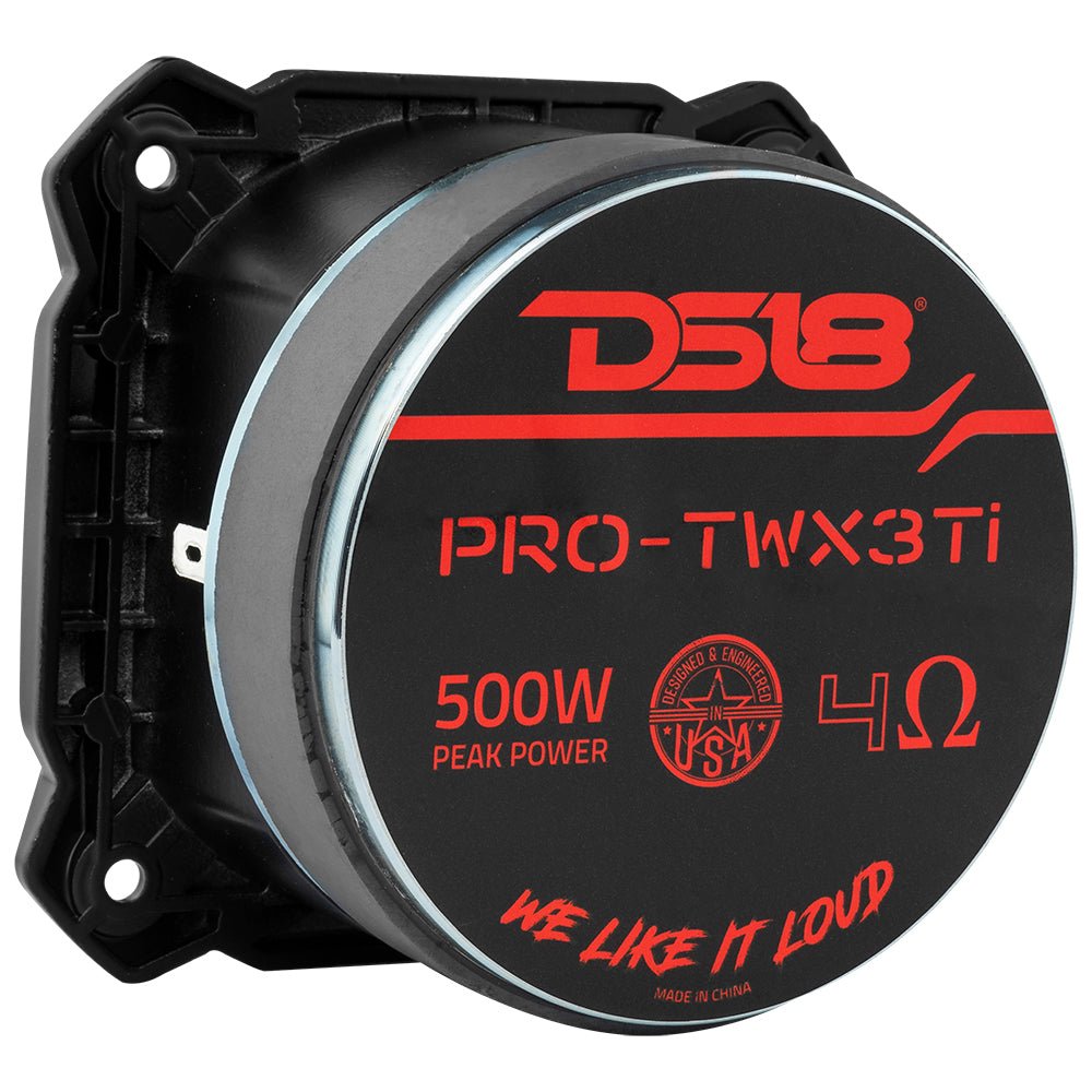 3.8" Super Bullet Tweeter | 250W RMS 1.5" Titanium 4-Ohm Vc DS18