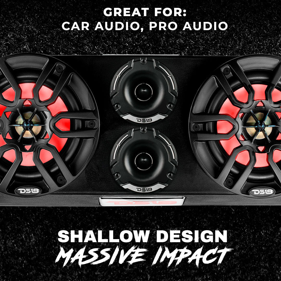 3.8" Shallow-Mount Super Bullet Compression Tweeter with 1" Aluminum Voice Coil | 100 Watts RMS 4-Ohm DS18