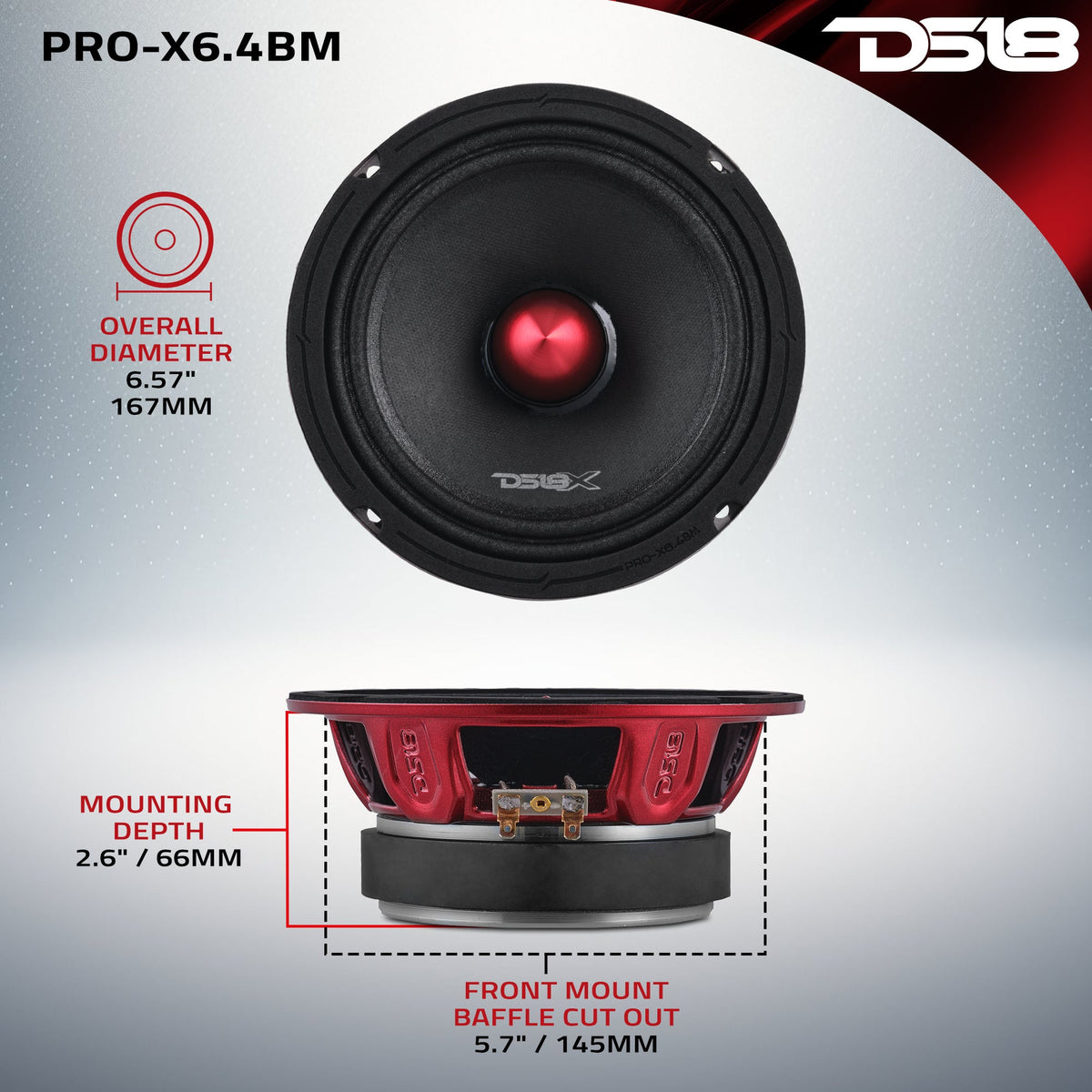 Pro Audio Loudspeakers Package - Pair 6.5" Speakers + Pair of Tweeters DS18