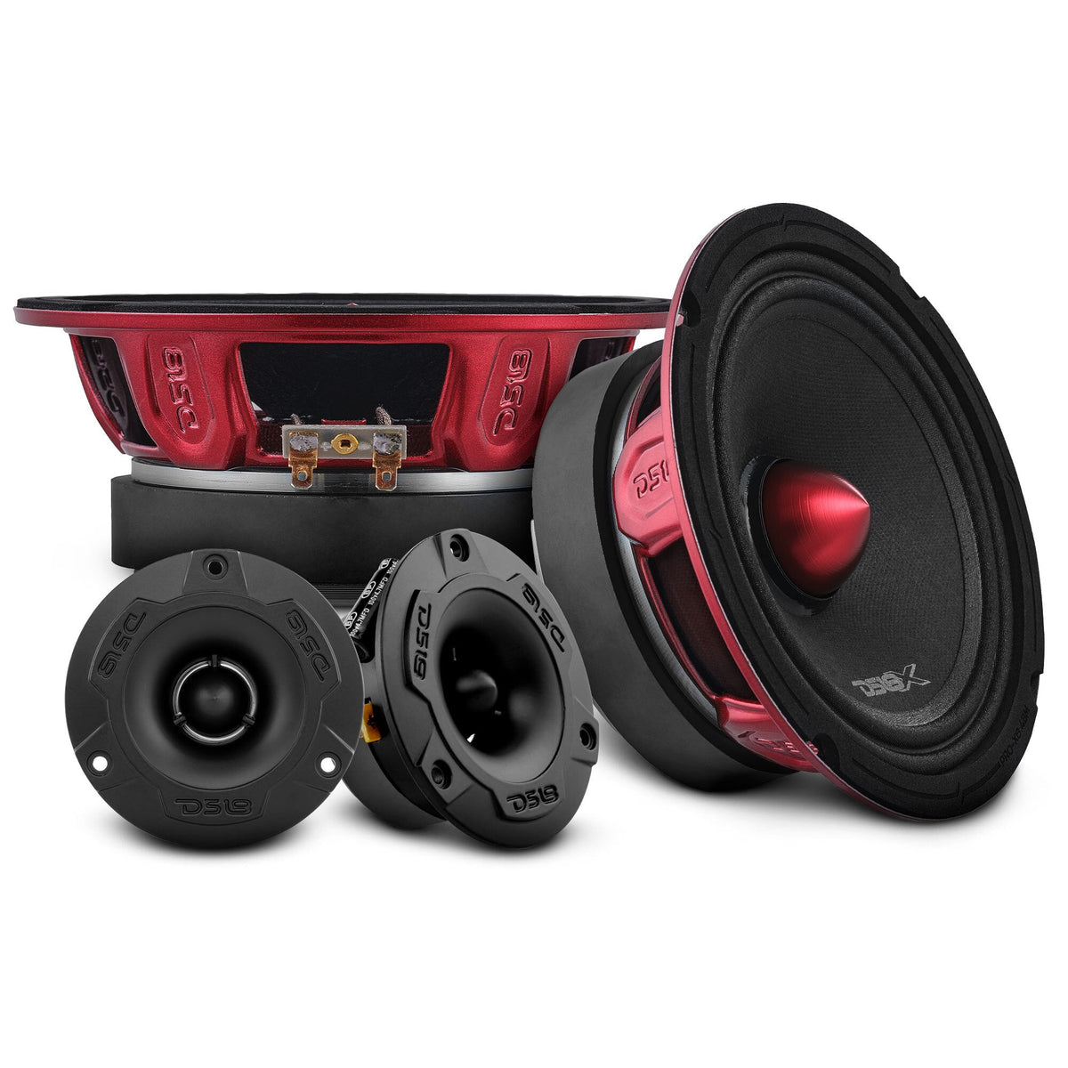 Pro Audio Loudspeakers Package - Pair 6.5" Speakers + Pair of Tweeters DS18