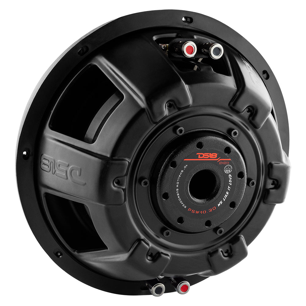 PS Shallow-Mount Water Resistant 10" Subwoofer | 500W RMS DVC 2-Ohm DS18