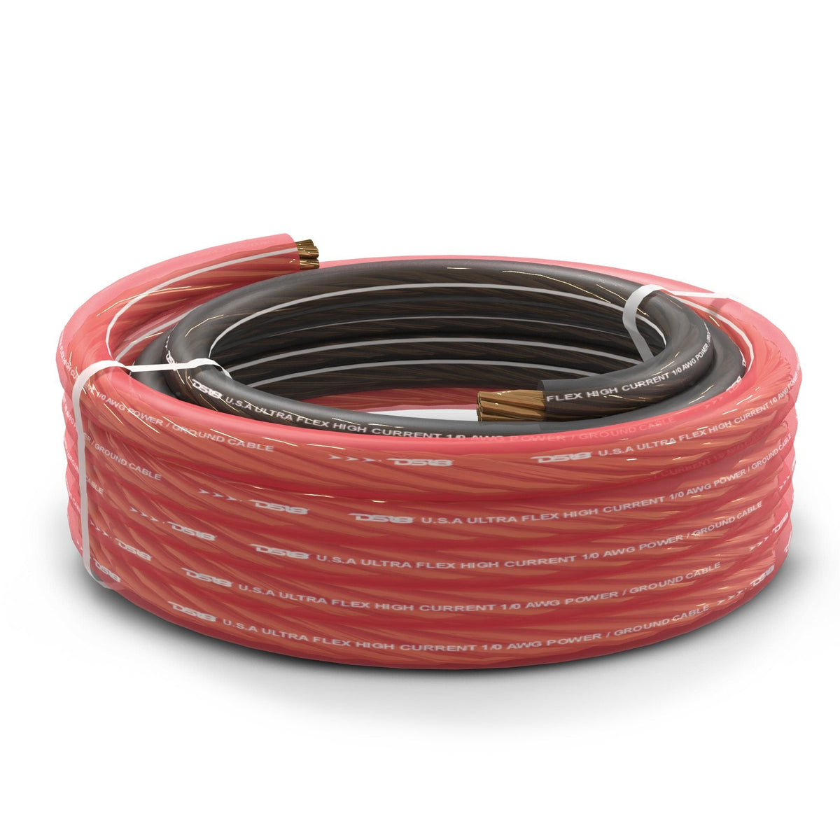 0-GA Ultra Flex CCA Ground Power Cable 5 Ft Black and 20 Ft Red Kit DS18