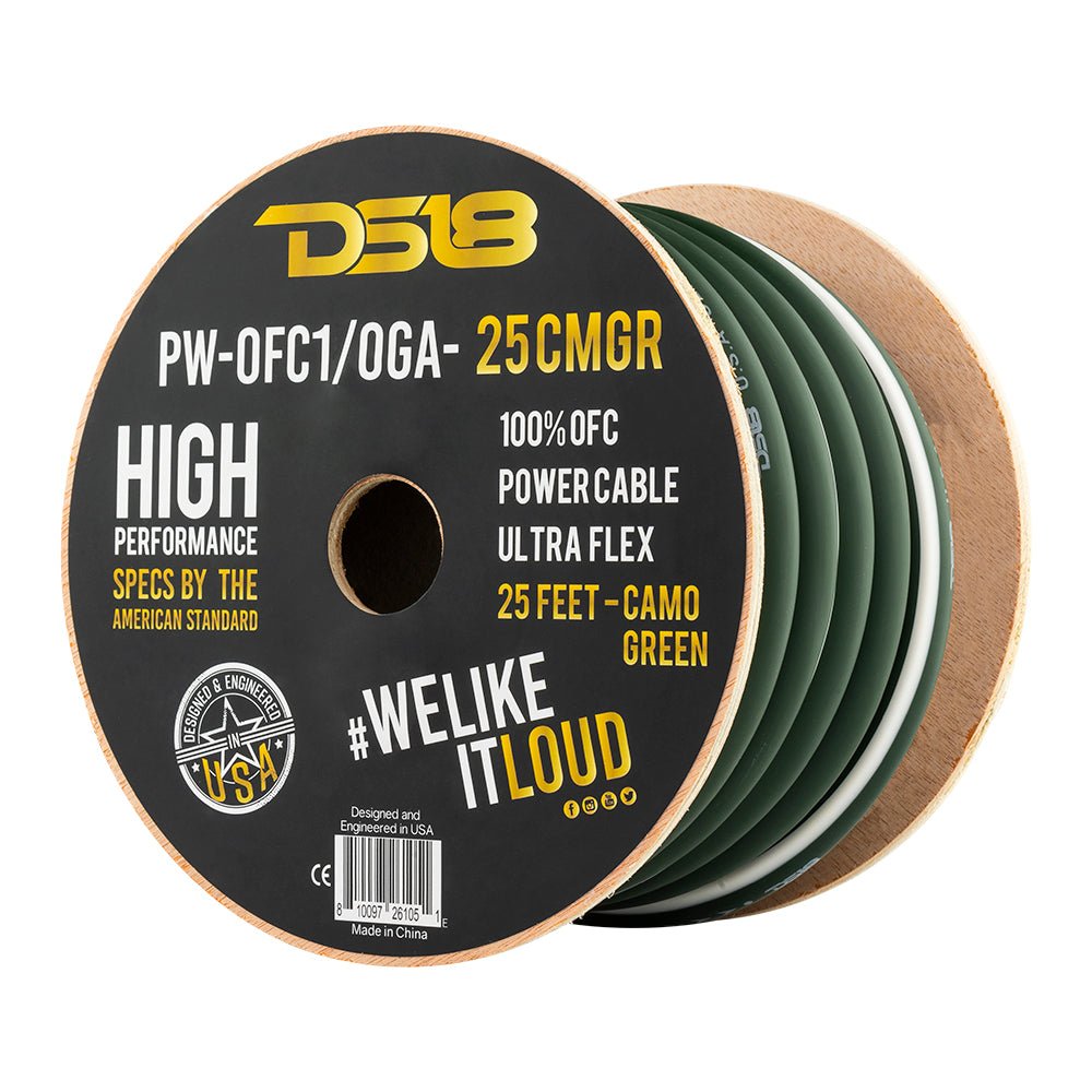 1/0-GA 100% OFC Ground, Power Cable, 25 Feet DS18