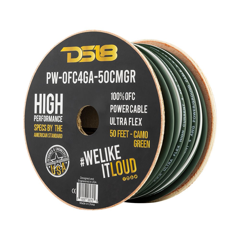 4-GA 100% OFC Ground, Power Cable, 50 Feet DS18