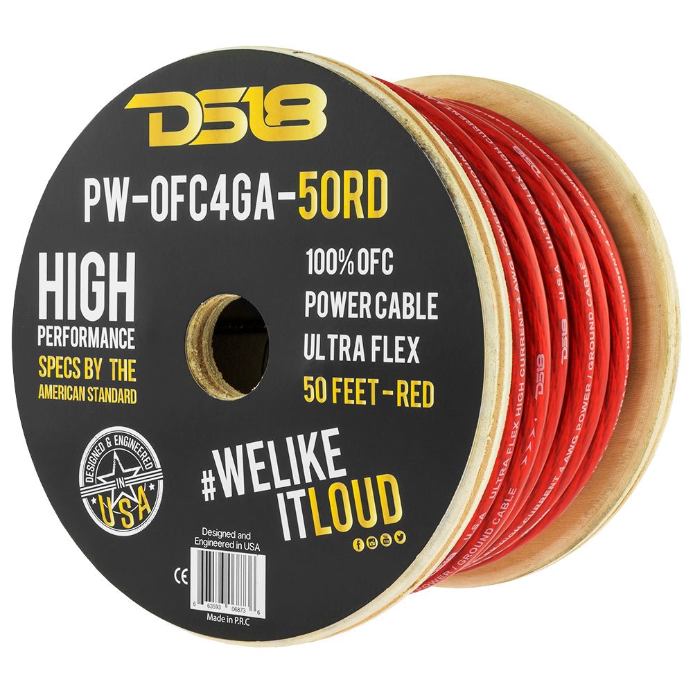 4-GA 100% OFC Ground, Power Cable, 50 Feet DS18