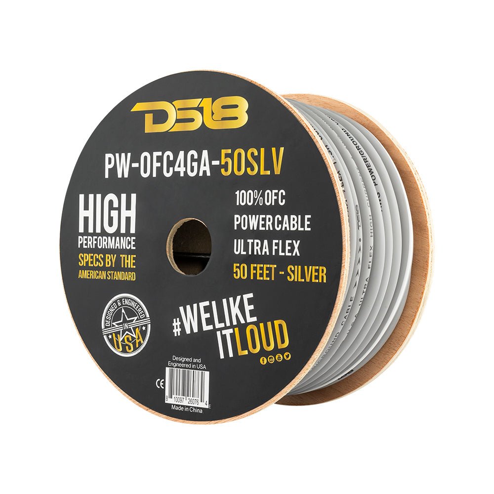 4-GA 100% OFC Ground, Power Cable, 50 Feet DS18