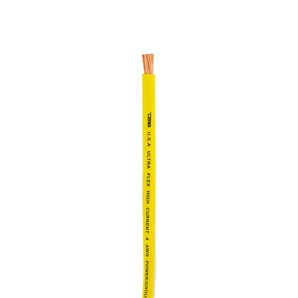 4-GA 100% OFC Ground, Power Cable, 50 Feet -Yellow DS18