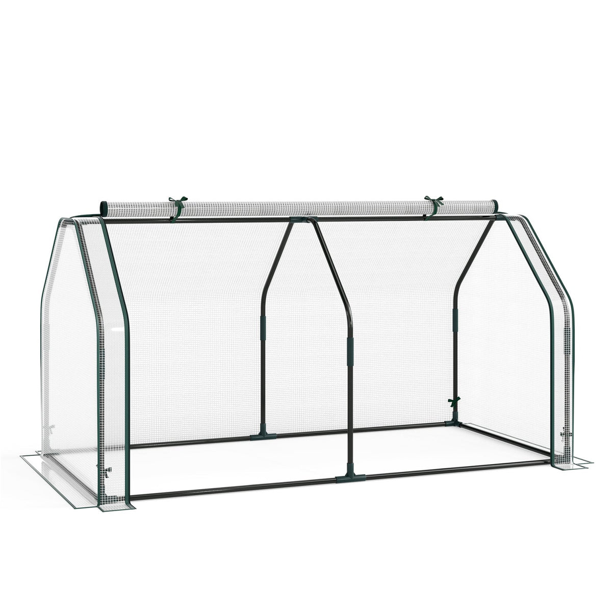 Portable Mini Greenhouse with PE Cover and Roll-Up Door DirectDeals
