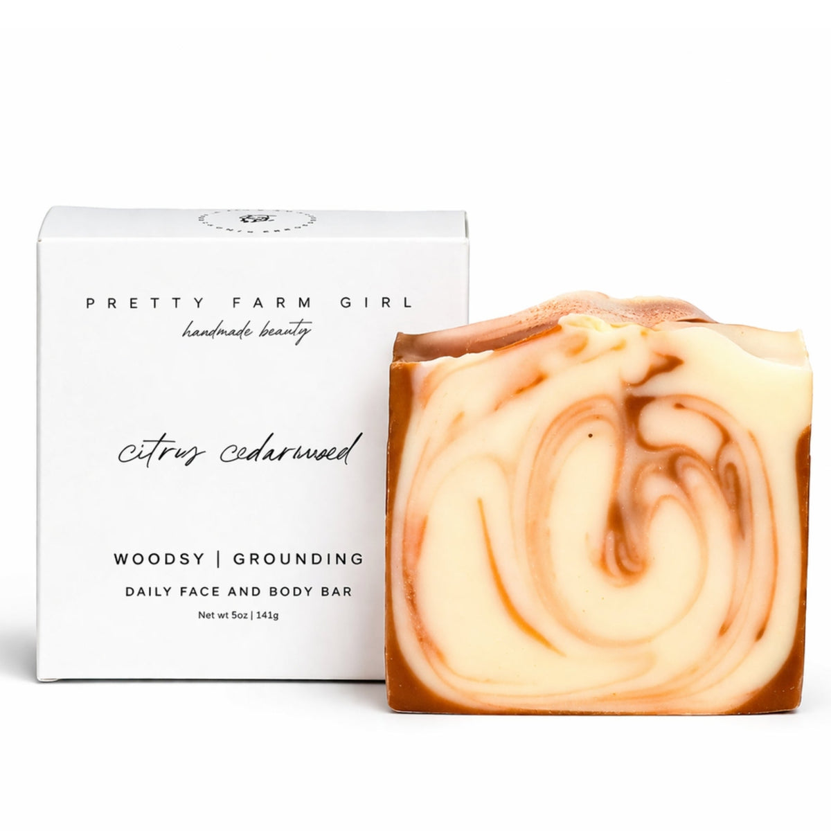 Citrus Cedarwood Handmade Tallow and Goat Milk Soap Bar Pretty farm girl