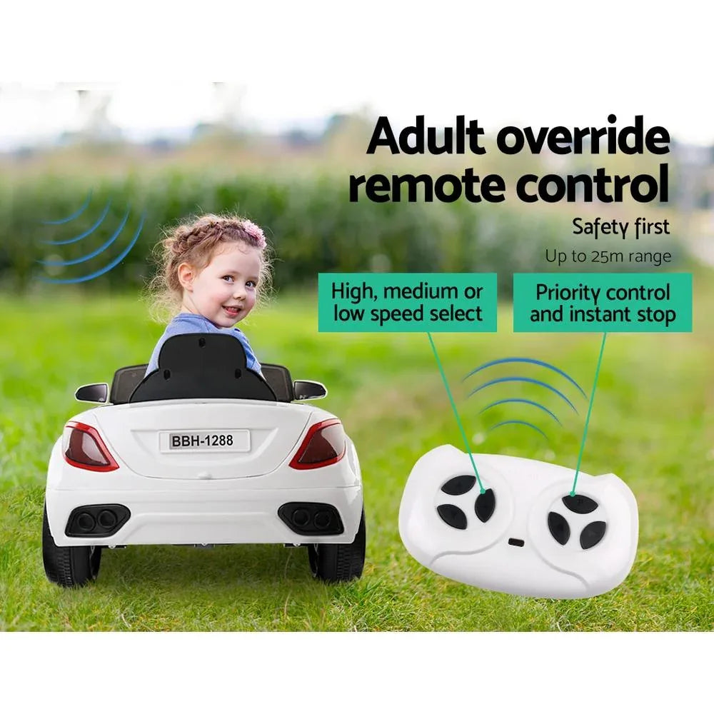 Rigo Kids Ride On Car Electric Toys 12V Battery Remote Control White