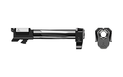 Radian Weapons RAMJET Barrel |  AFTERBURNER Compensator |  9MM |  DLC Finish |  Bronze and Black |  INTRA-LOK Mounting System |  Fits Glock 19/19X/45 Gen5 Atomic Defense