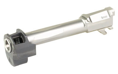 Radian Weapons RAMJET Barrel |  AFTERBURNER Compensator |  9MM |  DLC Finish |  Bronze and Black |  INTRA-LOK Mounting System |  Fits Glock 19/19X/45 Gen5 Atomic Defense