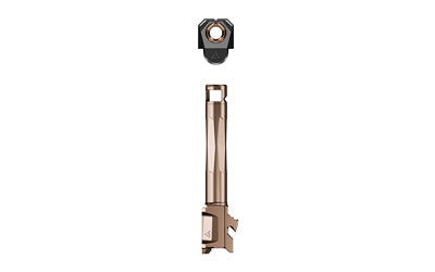 Radian Weapons RAMJET Barrel |  AFTERBURNER Compensator |  9MM |  DLC Finish |  Bronze and Black |  INTRA-LOK Mounting System |  Fits Glock 19/19X/45 Gen5 Atomic Defense