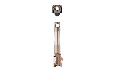 Radian Weapons RAMJET Barrel |  AFTERBURNER Compensator |  9MM |  DLC Finish |  Bronze and Black |  INTRA-LOK Mounting System |  Fits Glock 19/19X/45 Gen5 Atomic Defense