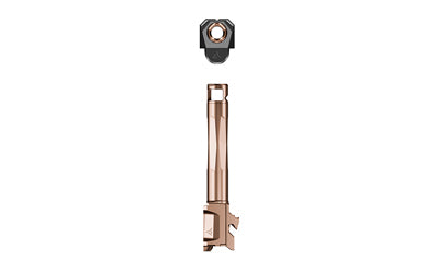 Radian Weapons RAMJET Barrel |  AFTERBURNER Compensator |  9MM |  DLC Finish |  Bronze and Black |  INTRA-LOK Mounting System |  Fits Glock 19/19X/45 Gen5 Atomic Defense