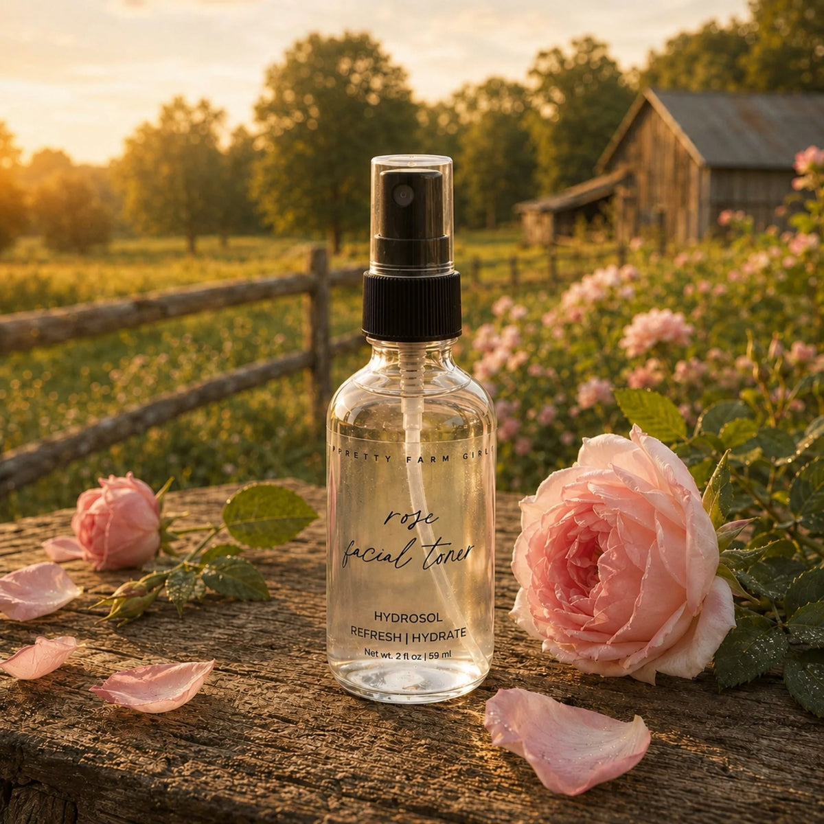 Organic Pure Rose Facial Toner Pretty farm girl