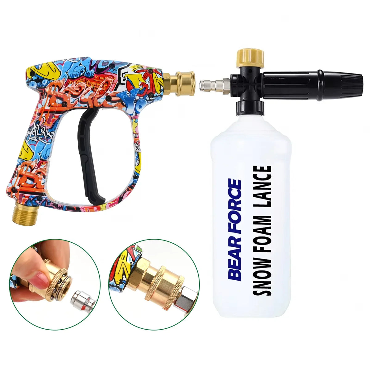 Pressure Washer Water Gun Kit | Universal Quick Connector Spray Gun for Karcher Nilfisk Parkside Bosch MyPetiteCar.com
