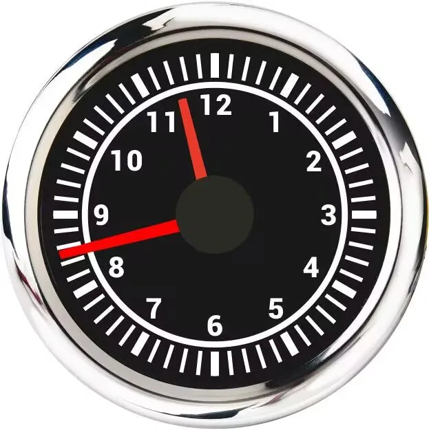 52mm 12-Hour Digital Clock Gauge | 8-Color Backlight for Car Truck Yachts MyPetiteCar.com