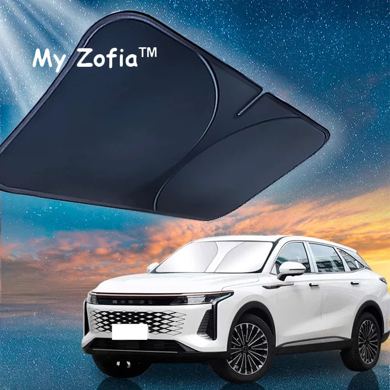 Foldable Car Sun Visor for Chery OMODA 9 SHS C9 2024-2026 | UPF50+ UV Protection