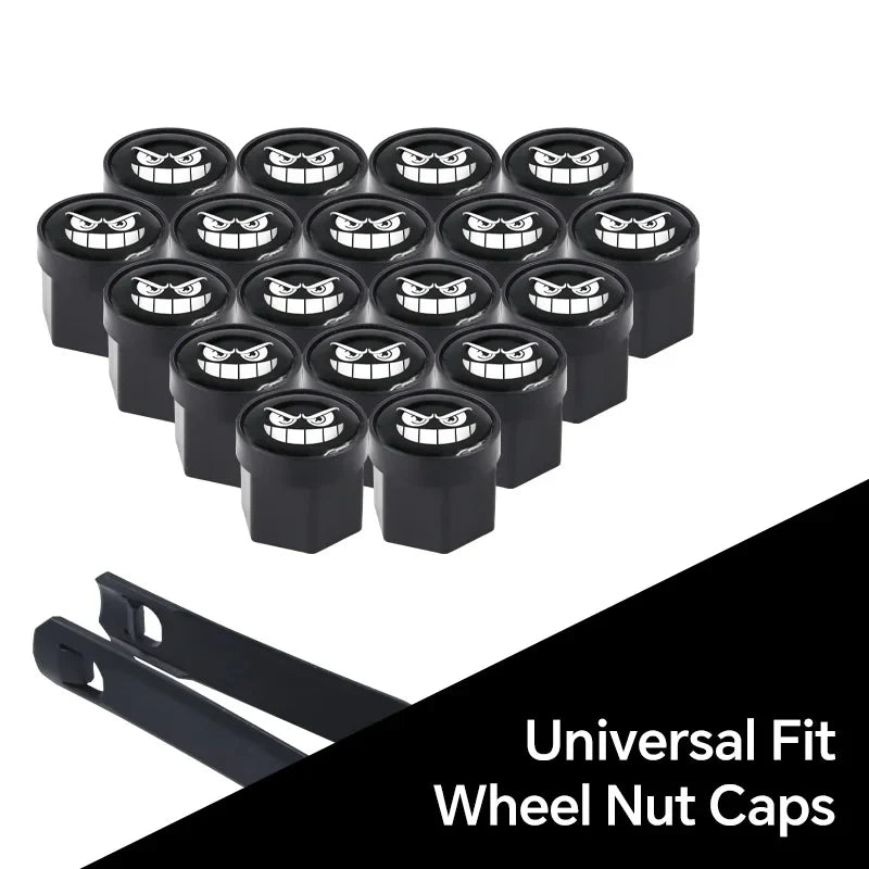 20Pcs Universal Black Car Wheel Hub Nut Protective Caps | ABS Rust Proof Waterproof Tire Nut Covers MyPetiteCar.com