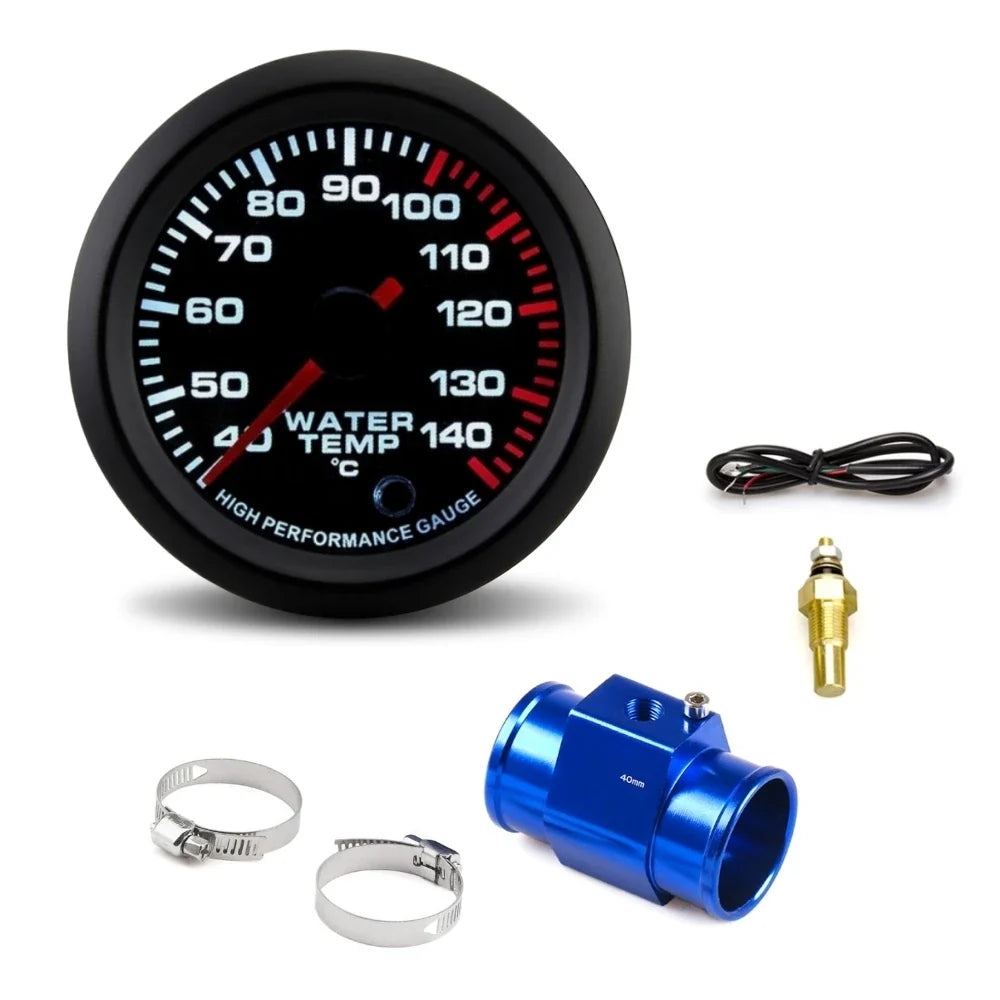 52mm Car Water Temp Gauge with Alarm and 7 Color Backlight | Universal 12V