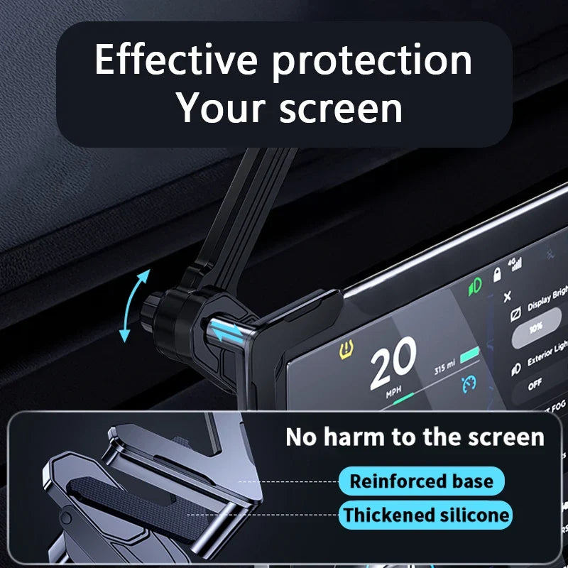 Car Screen Phone Holder for Tesla Model 3/Y Universal Center Console Navigation Stand Single Hand Operation Gravity Sensing MyPetiteCar.com