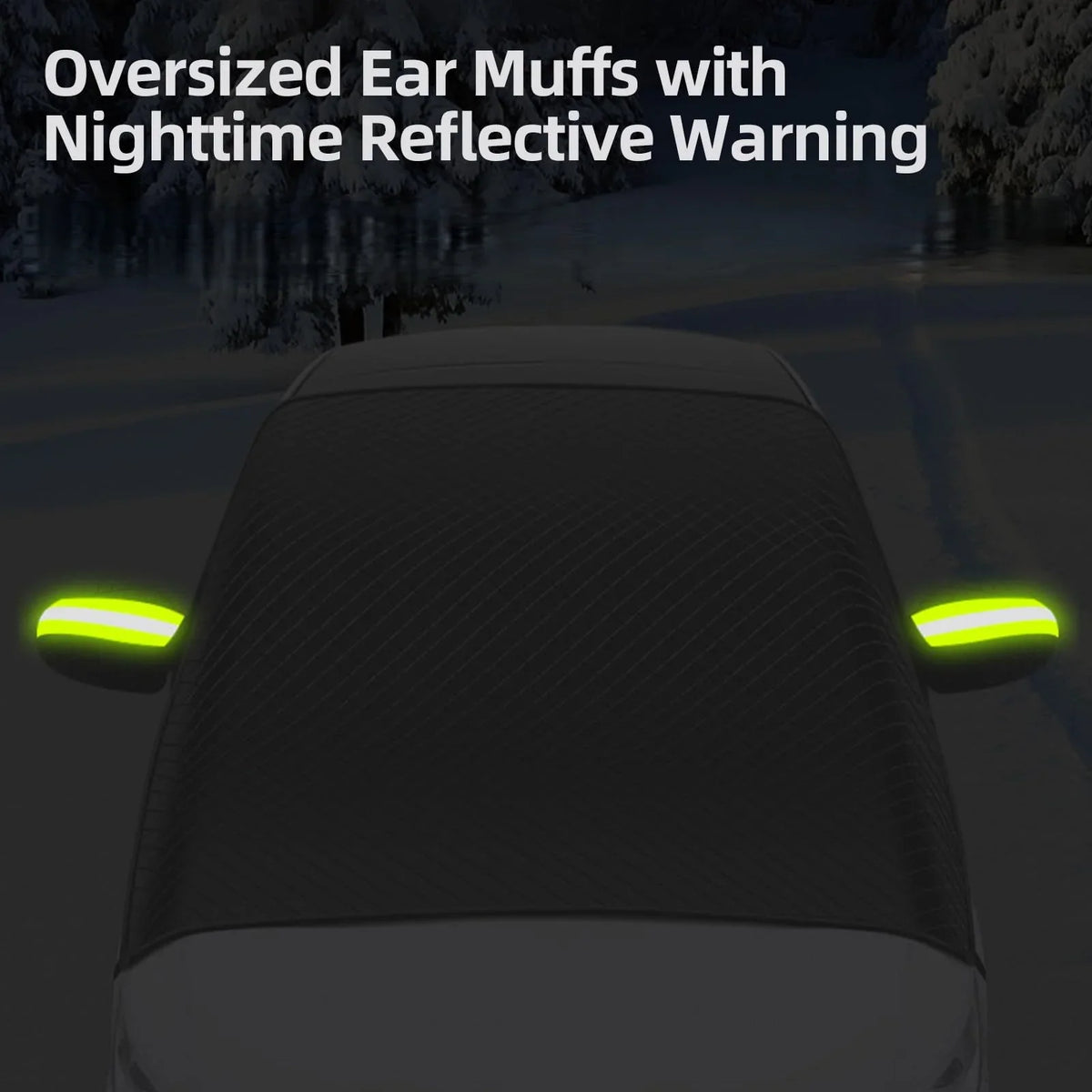 Black Oxford Car Windshield Cover | All-Season UV Rain Frost Snow Protector