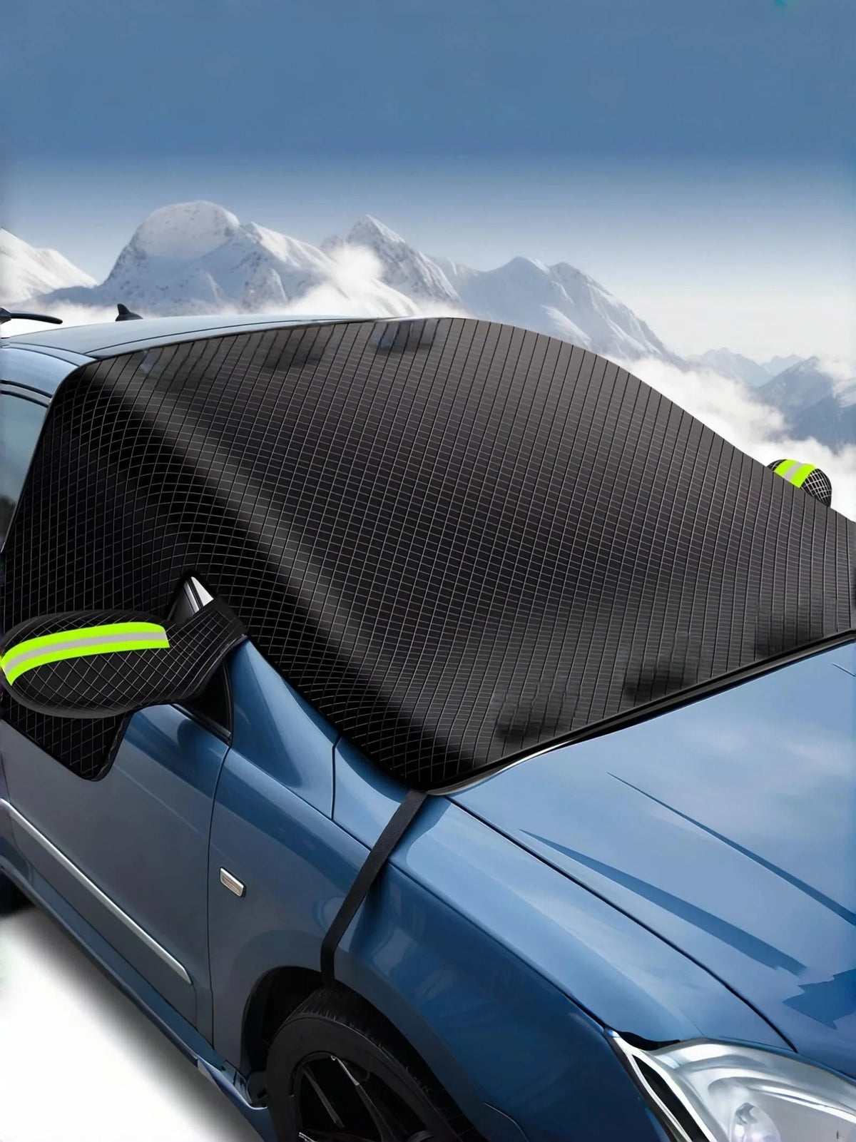Black Oxford Car Windshield Cover | All-Season UV Rain Frost Snow Protector