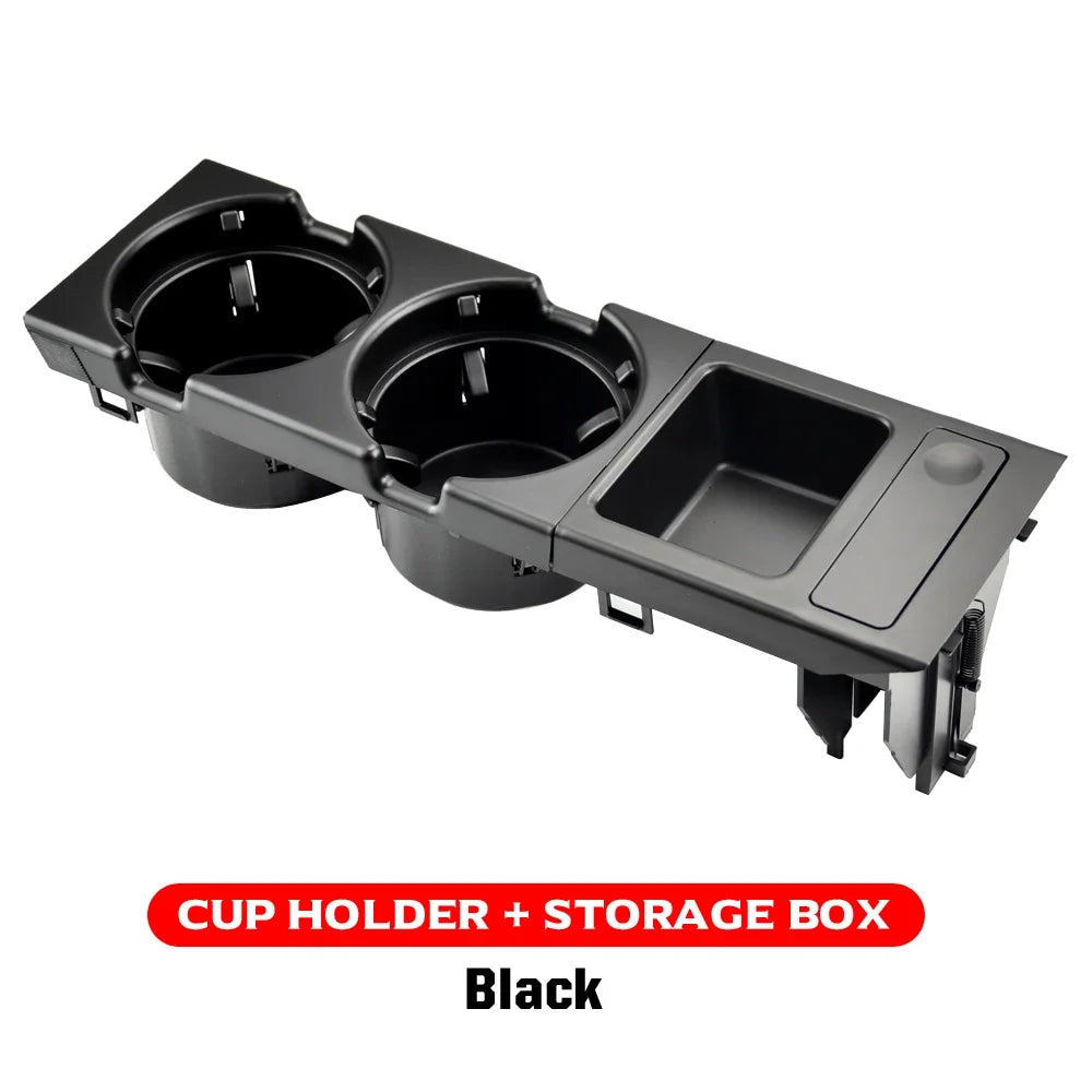 Double Hole Car Center Console Storage Box with Cup Holder | For BMW E46 1999-2006 MyPetiteCar.com