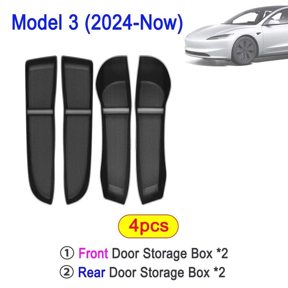USVOTOV Car Door Side Storage Box | Tesla Model Y 2025 2026 Juniper Model 3 Accessories
