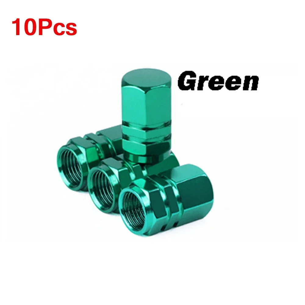 Aluminum Alloy Tire Valve Caps | 5 or 10 Pack Waterproof Dustproof Stem Covers MyPetiteCar.com