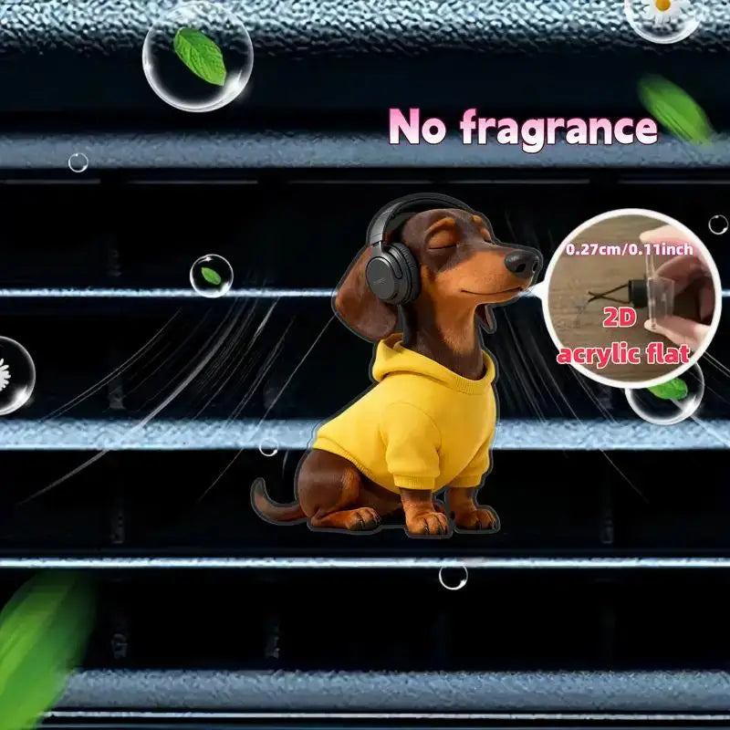 Acrylic Car Vent Clip Aromatherapy Air Freshener Holder 2D Decorative Air Conditioning Vents Accessory for Vehicle Interior MyPetiteCar.com