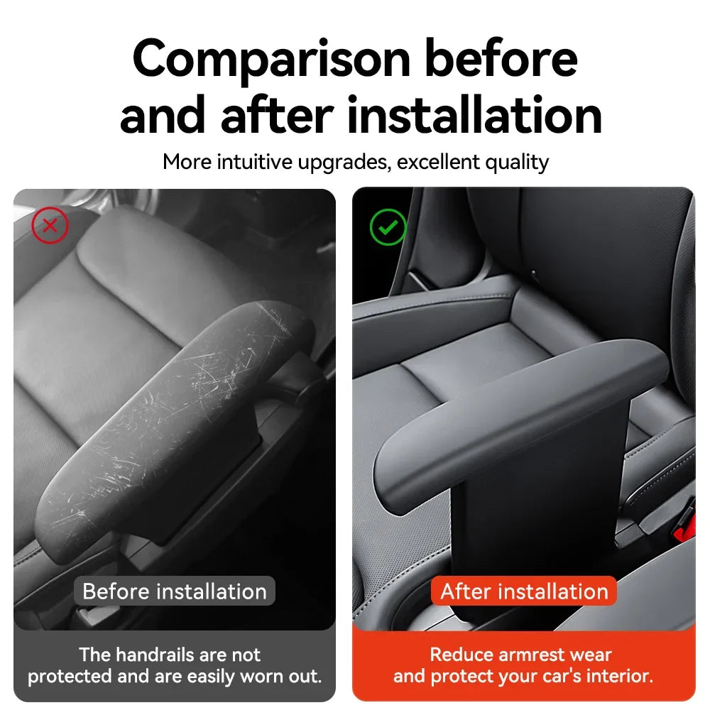 YZ For Tesla New Model YL 2025+ Silicone Second Row Seat Armrest Cover Car Interior Protective Cover Tailored Auto Accessories MyPetiteCar.com