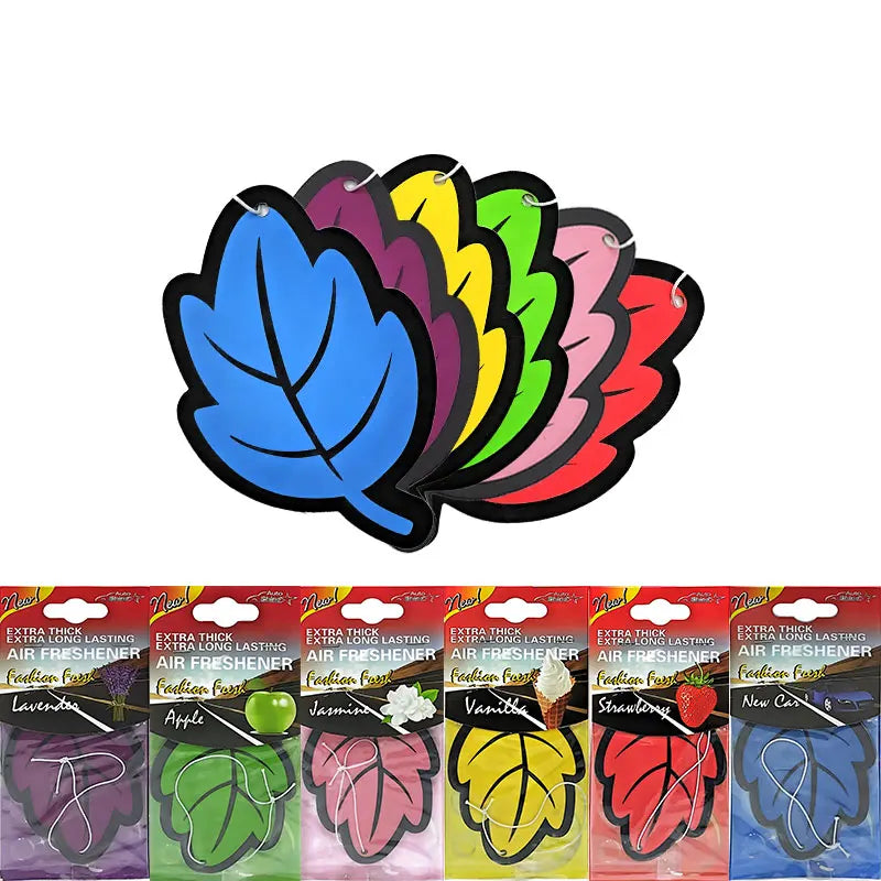 Natural Scented Tea Paper Car Air Freshener | Leaf Shape Hanging Vanilla Perfume MyPetiteCar.com